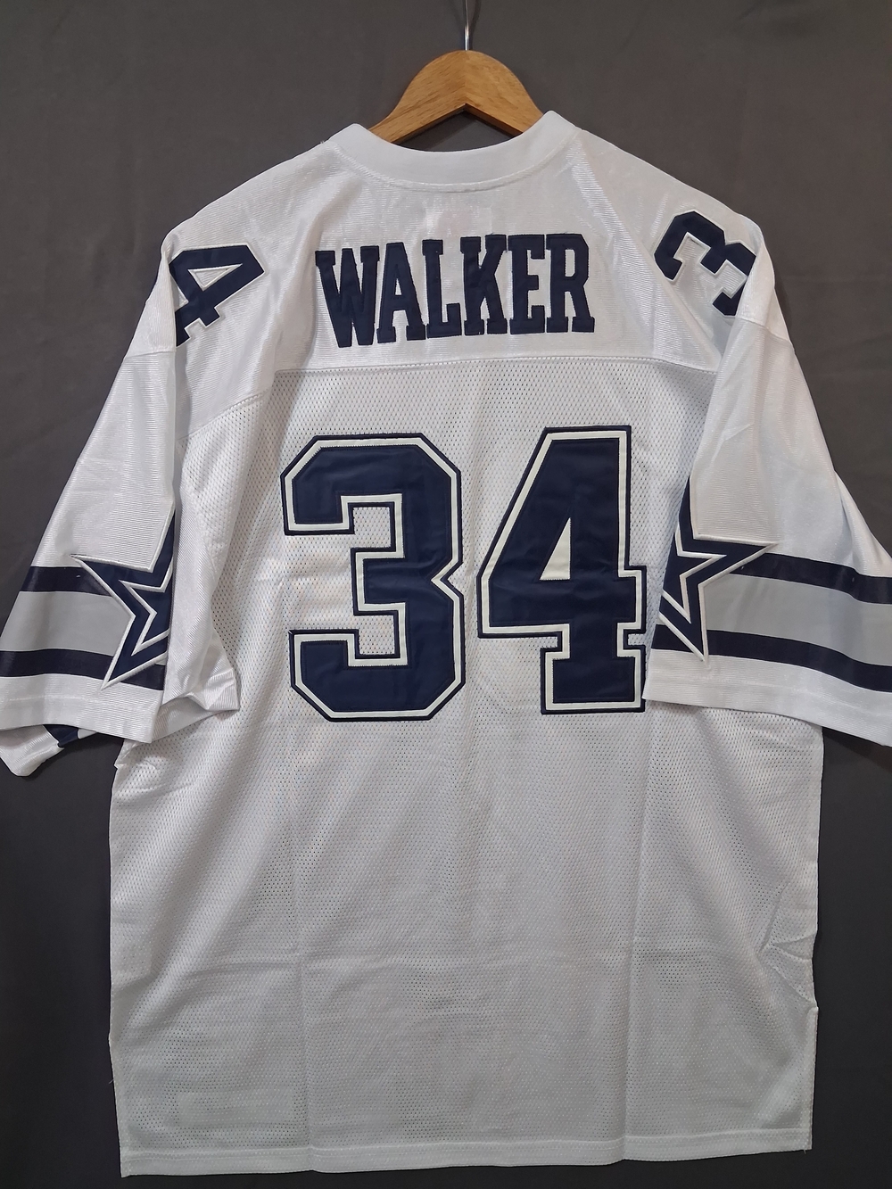NWT Walker #34 White & Navy Men’s Football Jersey